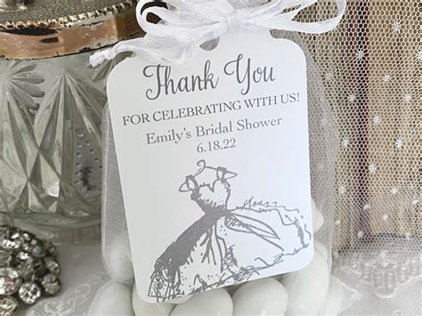 Printed Bridal Shower Thank You Gift Bags Bridal Guest Favor - Etsy