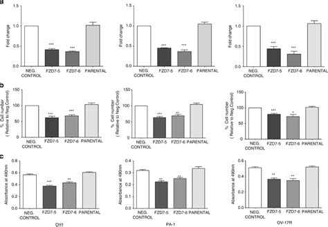 FZD7 Downregulation Decreases Cell Proliferation A FZD7 Expression