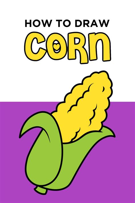 How To Draw Corn Easy Step By Step Tutorial Made With Happy