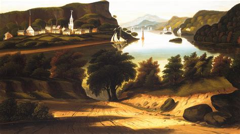 Lake George and the Village of Caldwell, painting by Thomas Chambers ...