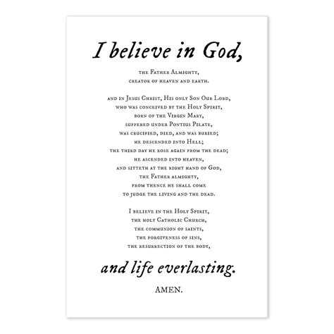 Buy Apostles Creed Prayer Poster Christian Prayer Art Online At