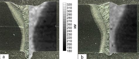 Contour Plots Of Microhardness Overlaid On Weld Macroetch Images For A