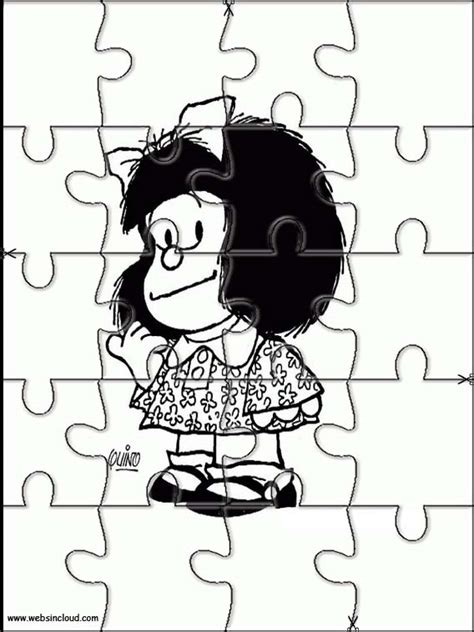 Mafalda Puzles Recortables para Niños 13