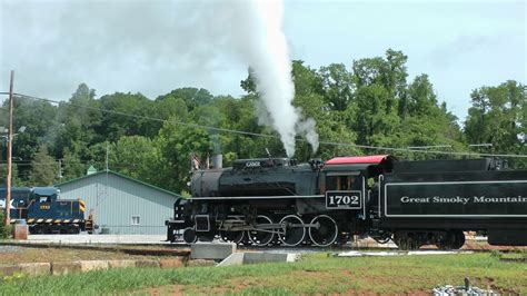 Great Smoky Mountains Rr Steam Engine No 1702 Letting Off Steam With