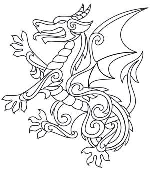 Welsh Dragon Coloring Pages at GetDrawings | Free download