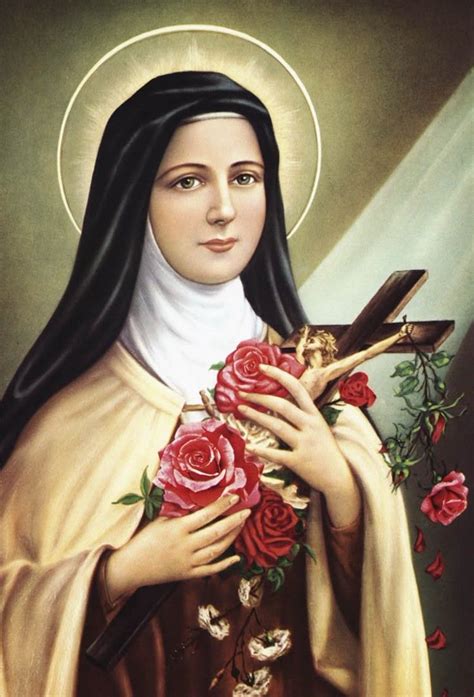 st therese  lisieux rose novena st  flower images st