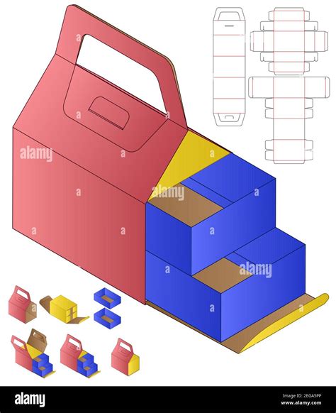 Box Packaging Die Cut Template Design 3d Mock Up Stock Vector Image And Art Alamy