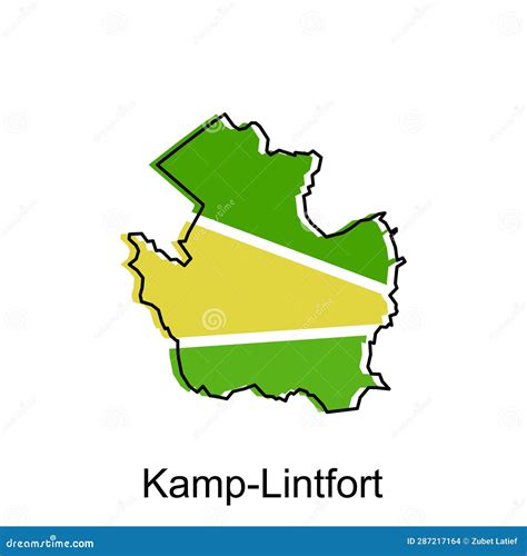 Kamp Lintfort City Map Illustration Design World Map International