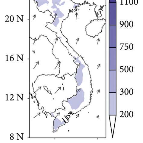 Climatological Monthly Mean Of The Vngp Rainfall Shaded Mm Month