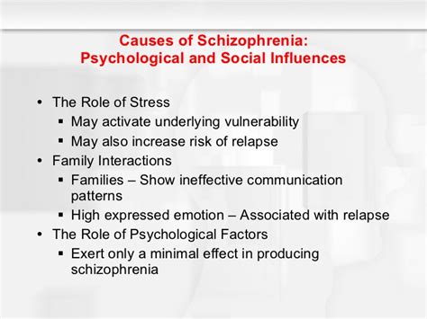 Psychological And Interpersonal Factors In Schizophrenia Mindauthor