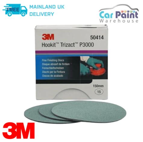 3m Trizact Fine Finishing Sanding Discs P3000 1 Disc Hookit Handl 150mm