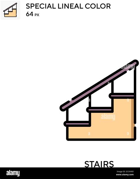 Stairs Special Lineal Color Icon Illustration Symbol Design Template