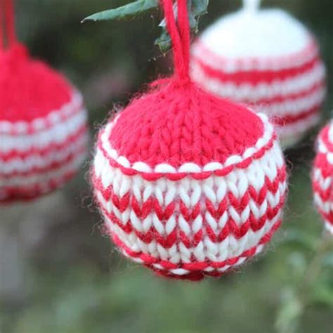 Knitted Christmas Ball Ornaments Pattern Studio Knit