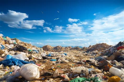 garbage pile symbolizes household waste   global pollution crisis