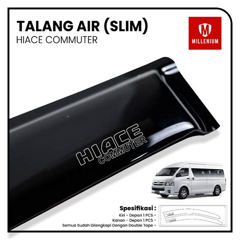 Toyota Hiaace Commuter Car Door Gutter Slim Acrylic High