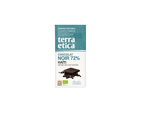 Chocolat Noir bio et équitable 72 cacao Haïti I Terra Etica