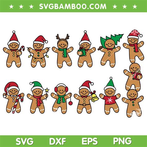 Сhristmas Gingerbread Man Svg Bundle