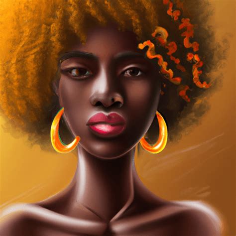 Melanin Goddess Brown Skinned Woman With Big Curls · Creative Fabrica