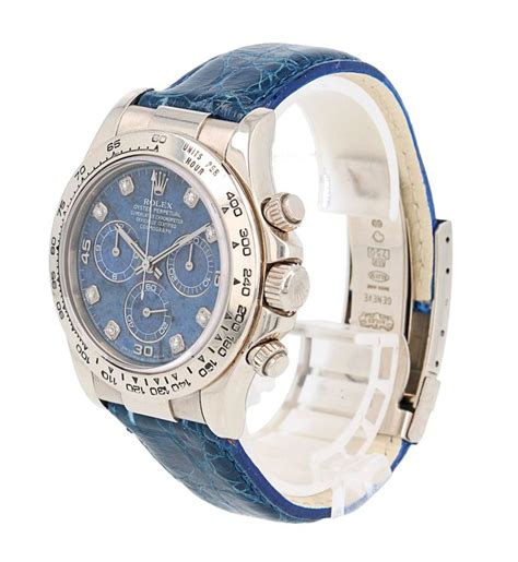 Rolex Daytona 116519 White Gold Diamond Sodalite Dial Full Kaufen Auf