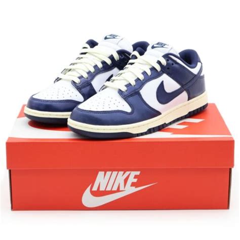 Fn Nike Dunk Low Prm Midnight Vintage Navy White Coconut Milk