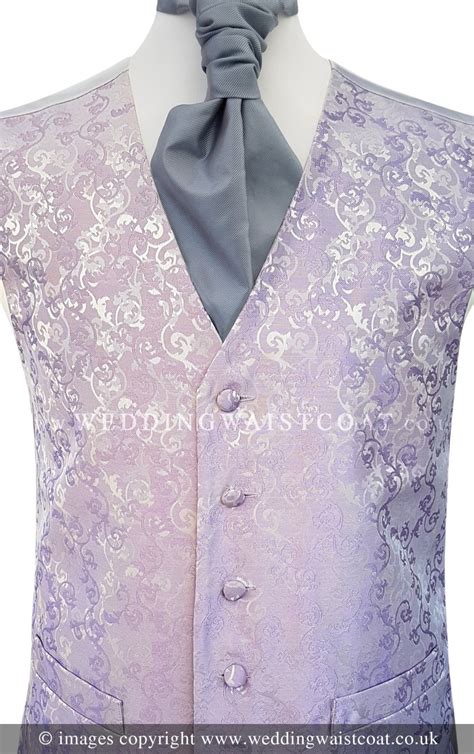 Lilac Embroidered Finish Wedding Waistcoat Wedding Waistcoat