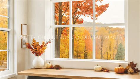 Zoom Background, Fall Office Background for Meetings, Autumn Foliage ...