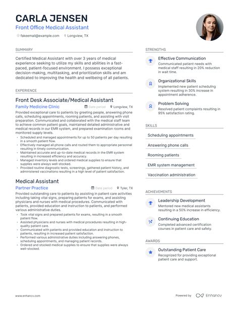 5 Front Office Medical Assistant Resume Examples And Guide For 2024