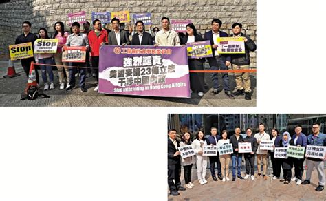 團體抗議英美日抹黑國安條例 大公報