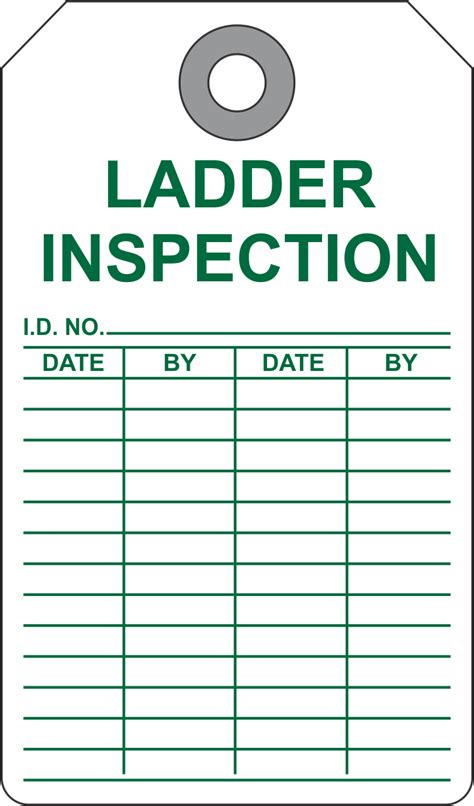 Ladder Inspection Tags Printable Printable Word Searches