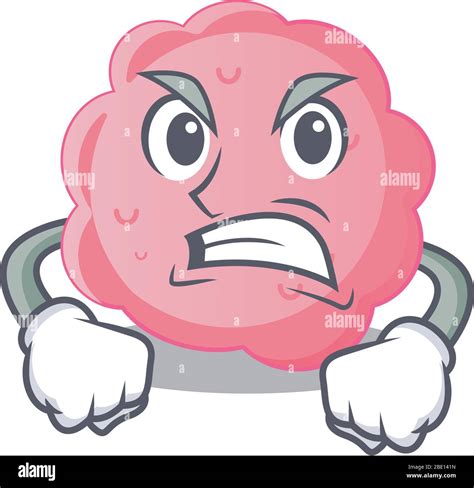 Mascot Design Concept Of Anaplasma Phagocytophilum With Angry Face