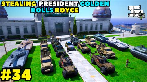 Stealing President Golden Rolls Royce GTA 5 Gameplay 34