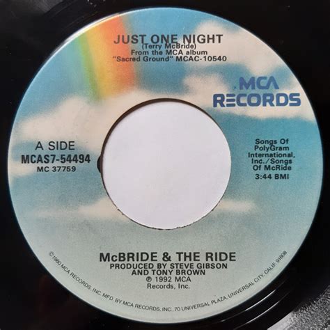 McBride & The Ride – Just One Night (1992, Vinyl) - Discogs