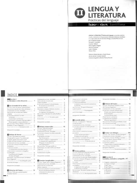 Lengua y Literatura 2 Saberes Clave Santillana | PDF