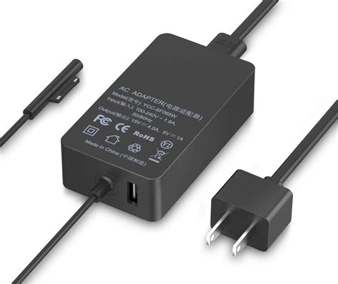 Buy YAEYE [Latest 2021] Surface Pro Charger 65W, 65W 15V 2.58A Power Supply Compatible Microsoft ...