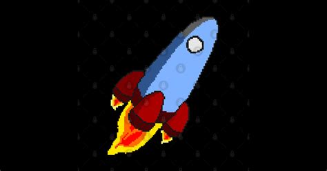 Rocket pixel art - Rocket - Sticker | TeePublic