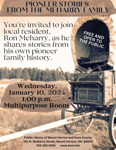 Meharry Pioneer Stories Join Local Knox County Resident Ron Meharry As