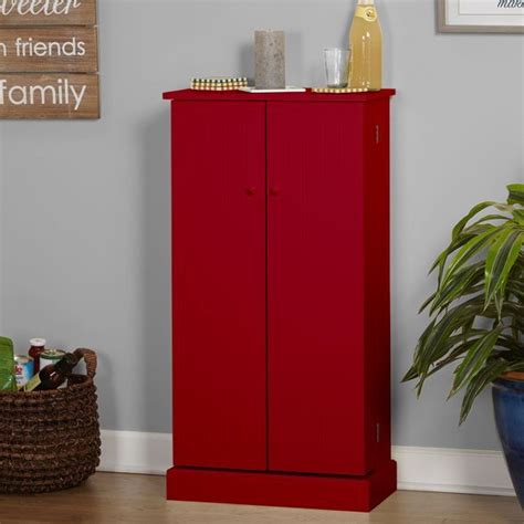 Utility Pantry Red Buylateral Transitional Style Mdf Construction