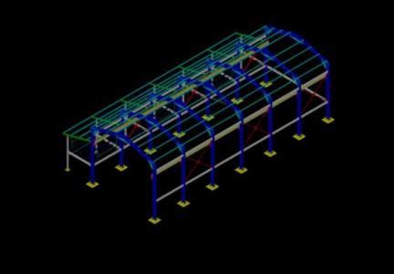 Bodega Con Estructura Metalica En AutoCAD Librería CAD