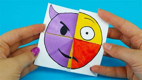 Emoji Diy Paper Magic Card Face Changer Tutorial Manualidades De