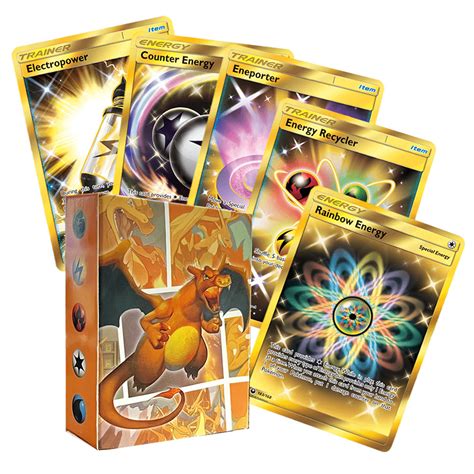 Pcs English Pokemon Flash Cards Energy Trainer Mega Gx Vmax Ex Tag