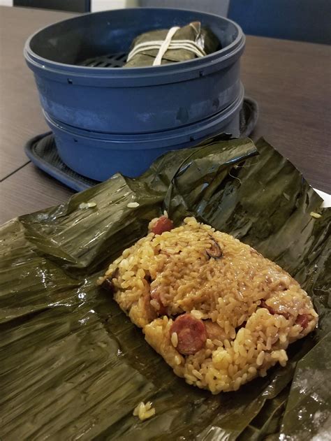 Week 12 Banana Lo Mai Gai Chinese Sticky Rice Wrapped In Banana Leaves R52weeksofcooking