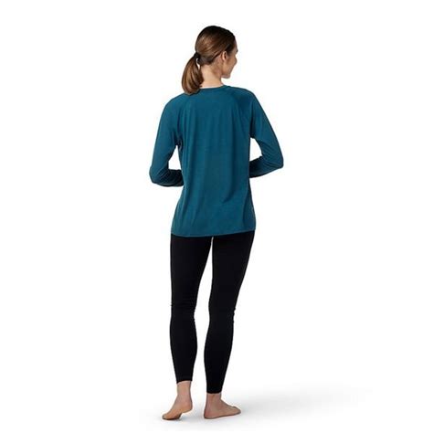 Smartwool Womens Merino Sport 120 Ultralite Long Sleeve Twilight Blue Camino Comfort