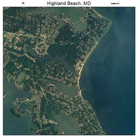 Aerial Photography Map of Highland Beach, MD Maryland