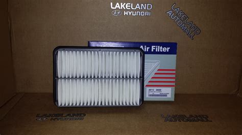 2004 Hyundai Santa Fe Air Filter 2 4 LITER 2 7 LITER Santa Fe 2 4L