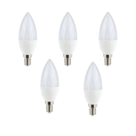 Kit 05 Lâmpadas Vela Balão Leitosa E14 Led 4 7W 6500K Bivolt Paris Luz