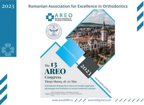 The 13 AREO Congress Targu Mures 18 20 May 2023 AREO 2000