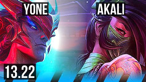 Yone Vs Akali Mid 6 2 8 400 Games Dominating Kr Master 13 22