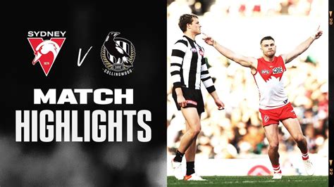 Sydney Swans V Collingwood Highlights Preliminary Finals 2022 AFL