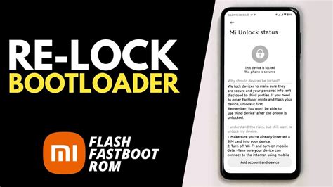 How To Re Lock Bootloader Xiaomi Flash Fastboot ROM With Mi Flash