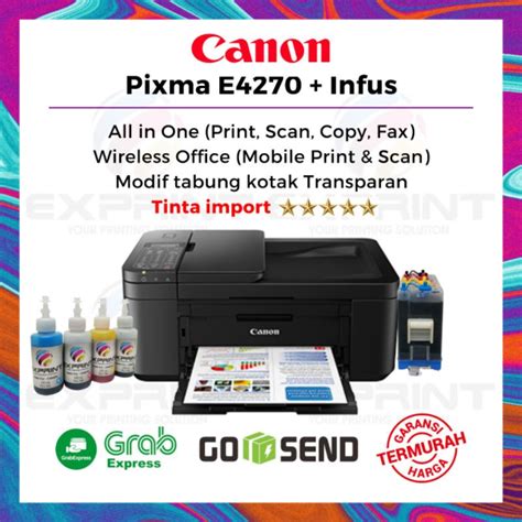 Jual Canon Pixma E Infus Tabung Bening Transparant Print Scan